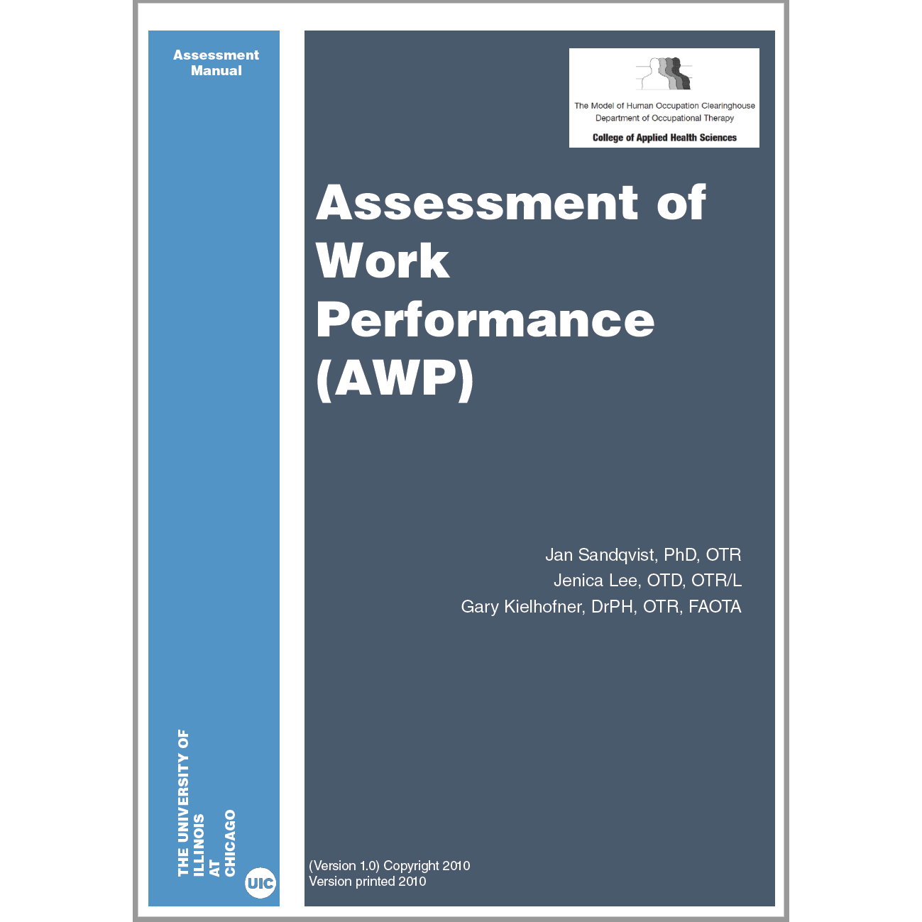 AWP工作表現(xiàn)評(píng)價(jià)量表