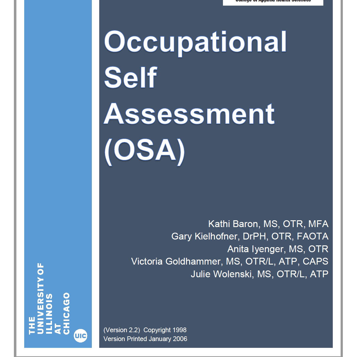 AWP工作表現(xiàn)評(píng)價(jià)量表