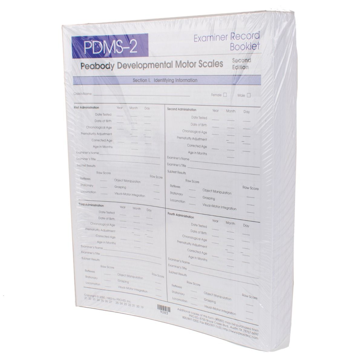 Pearson Peabody DMS-2型皮巴迪運(yùn)動(dòng)功能發(fā)育量表