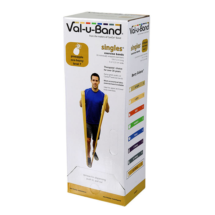 美國Val-u-Band盒裝低粉彈力帶-漸進式阻力訓(xùn)練帶