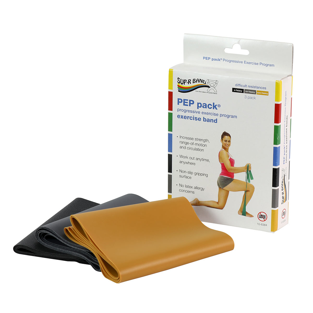 美國Sup-R Band盒裝無乳膠彈性阻力訓(xùn)練帶